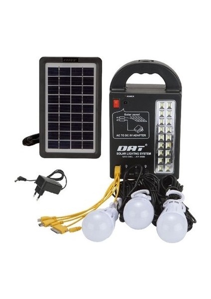 RT-999 Solar Panelli Işıldak Fener Radyo