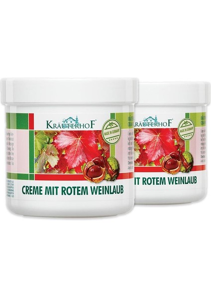 Kırmızı Asma Yaprağı Ayak ve Bacak Kremi 250 ml x 2