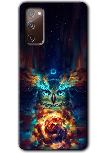 Samsung Galaxy S20 Fe Kılıf Baskılı Kapak - Ballı Baykuş +Tam Kaplayan Mat Seramik