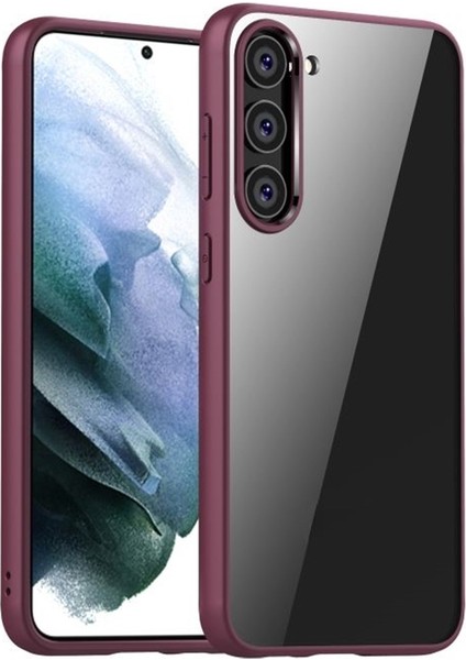 Samsung Galaxy S23 Plus Kılıf Bumper Arkası Mika Şeffaf