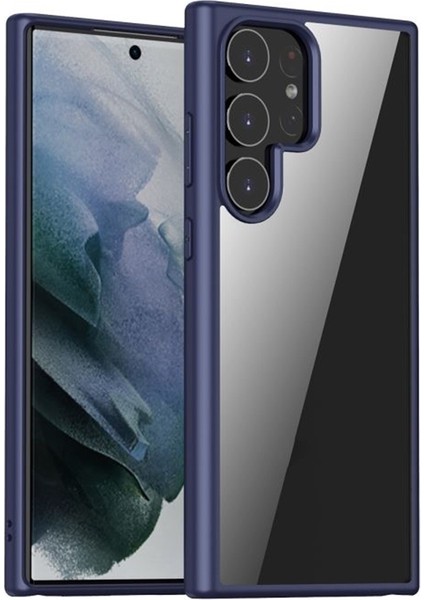 Samsung Galaxy S23 Ultra Kılıf Bumper Arkası Mika Şeffaf