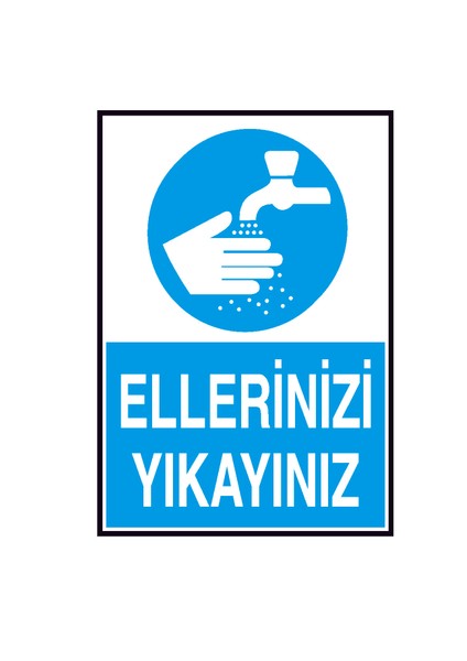 Ellerinizi Yıkayınız Metal Uyarı Levhası