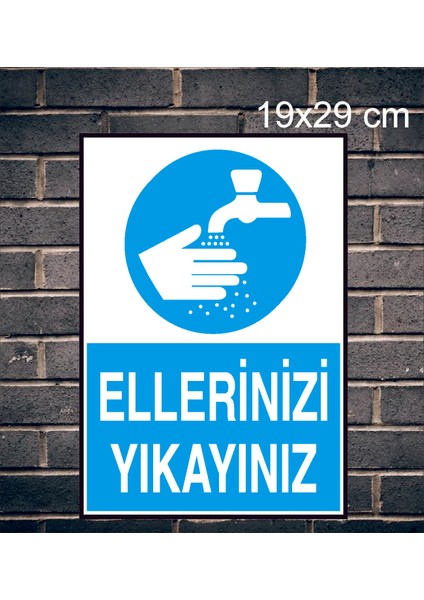 Ellerinizi Yıkayınız Metal Uyarı Levhası fiyatları