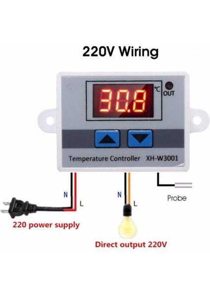 Akvaryum,kuluçka Makinesi Termostatı 220 Volt Dijital Termostat
