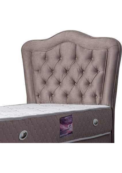 Camelli İkili Set Tek Kişilik Baza Başlık - Açık Kahve
