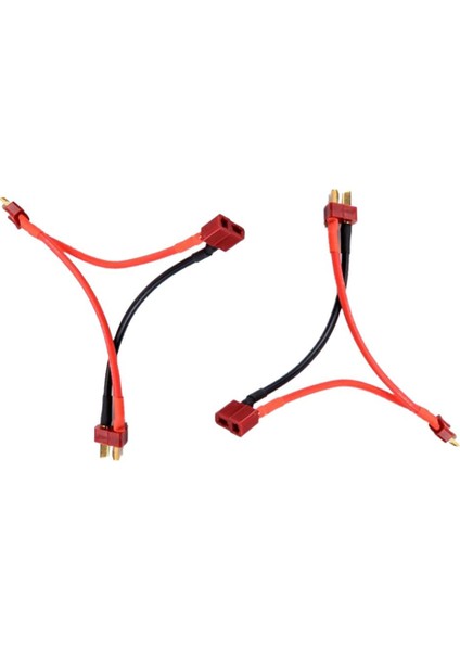 2 Adet Ec3 Erkek Ila Dişi Fiş Uzatma Kablosu 15 cm 14AWG Siyah ve Kırmızı Renk (Yurt Dışından) fiyatları
