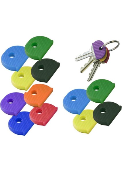 24PCS/SET Renkli Üstler Kapaklar Etiketler Kapak Işaretleri Anahtar Koruma Işaretleyicileri Stil B (Yurt Dışından)