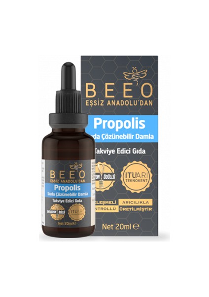 Beeo Propolis Suda Çözünebilir Damla 20 ml