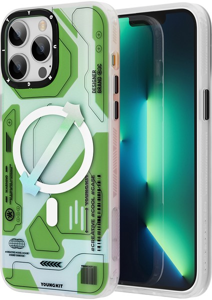 iPhone 13 Pro Uyumlu Kılıf Magsafe Şarj Özellikli Youngkit Metaverse Serisi Kapak
