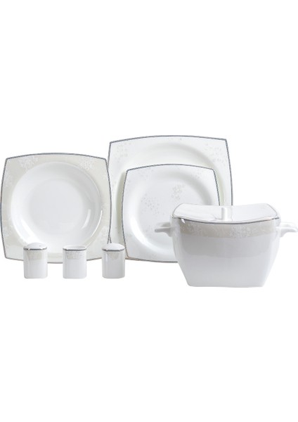 Bone Collection 60 Parça Kare Yemek Takımı