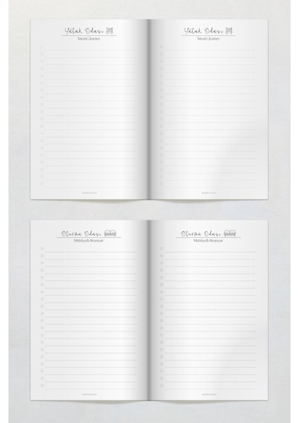 Çeyiz Planlayıcı Defter modelleri