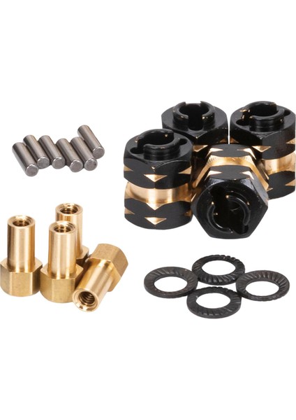 Eksenel SCX24 AXI00002 Için 4x Pirinç Tekerlek Hex Adaptör Hub'ları Birleştirici (Yurt Dışından)