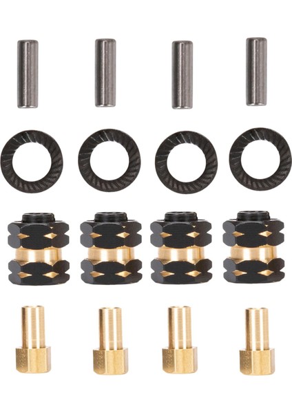 Eksenel SCX24 AXI00002 Için 4x Pirinç Tekerlek Hex Adaptör Hub'ları Birleştirici (Yurt Dışından)