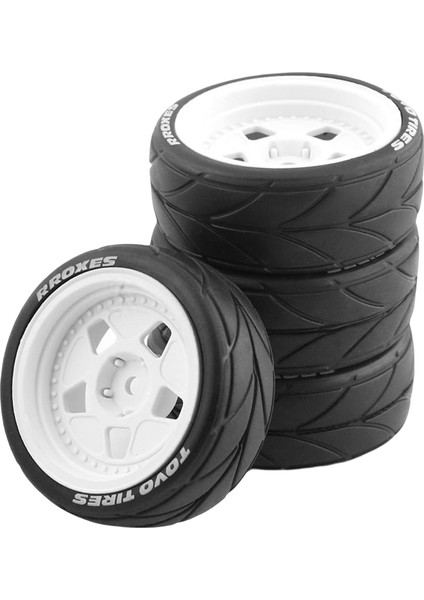 Rc Araba Jantlar Lastikler Wltoys Için Tekerlekler 124018 124019 144001 Yedek Parçalar Beyaz (Yurt Dışından)