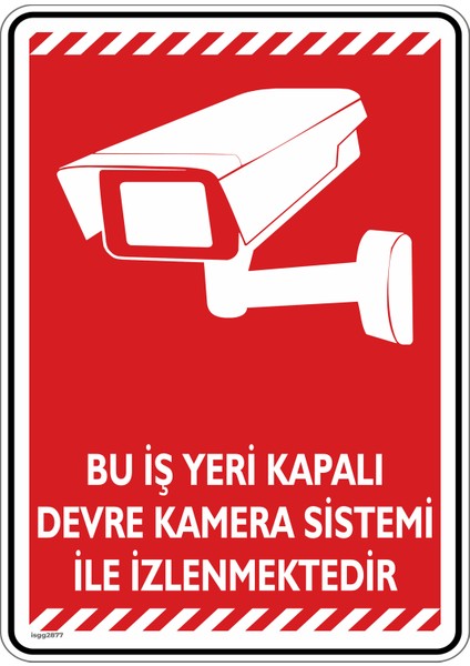 Bu Iş Yeri Kapalı Devre Kamera Sistemi Ile Izlenmektedir/v5-1/35x50cm/etiket