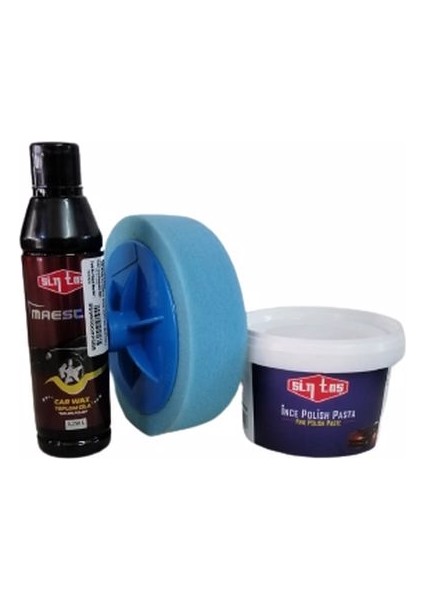 Ince Polısh Pasta Cila 450 gr & Maestro Teflon Oto Cila 0.250 Lt &polisaj Sünger 3 Lü Set fırsatları