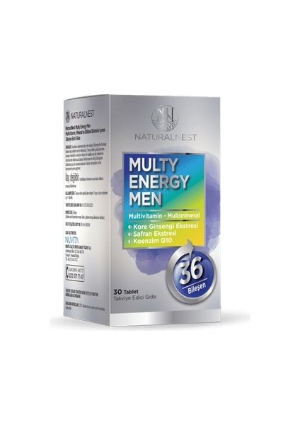 Multy Energy Men 2 x 30 Tablet