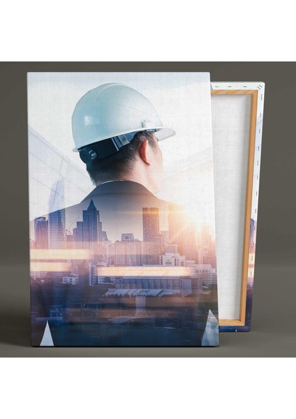 Inşaat Mühendisliği Civil Engineer City Building Yapı Denetim Kanvas Tablo