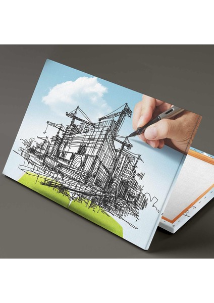 Şehir Planlama Inşaat Mühendisliği Yapı Denetim Building City Kanvas Tablo