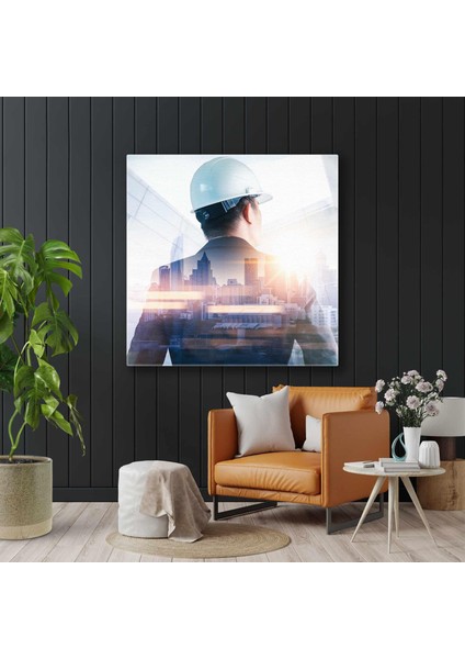Inşaat Mühendisliği Civil Engineer City Building Yapı Denetim Kanvas Tablo