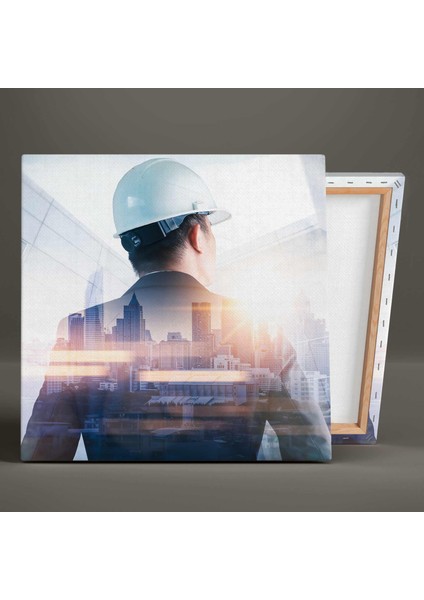 Inşaat Mühendisliği Civil Engineer City Building Yapı Denetim Kanvas Tablo