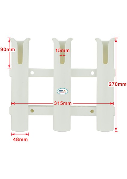 2x 3 Tubes Fishing Rod Tutucu Pole Dinlenme Rafı Yat Teknesi Kayak Balıkçılık (Yurt Dışından) fiyatları