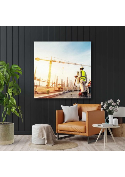 Bina Inşaatı Inşaat Mühendisliği City Building Yapı Denetim Kanvas Tablo
