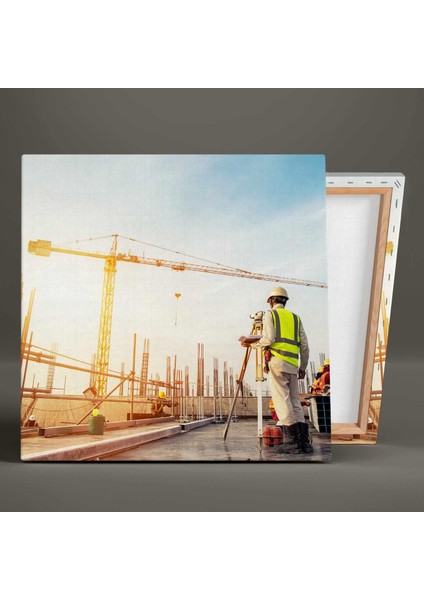 Bina Inşaatı Inşaat Mühendisliği City Building Yapı Denetim Kanvas Tablo
