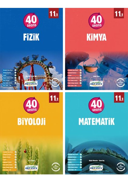 11. Sınıf 40 Seansta Fizik Kimya Biyoloji Matematik Seti Sayısal