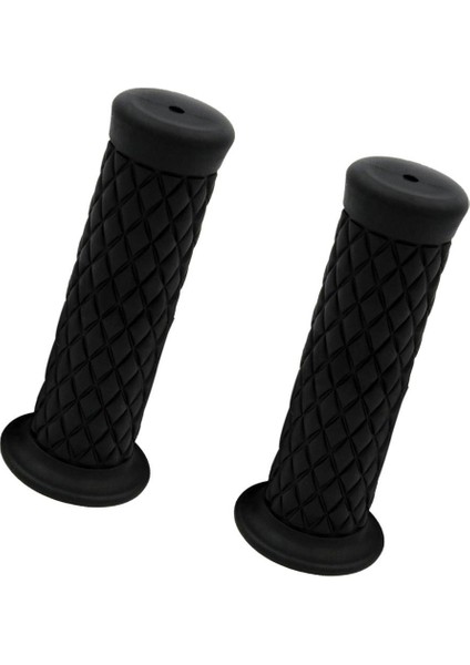 2 Adet Motosiklet Retro Tutma Çubuğu Gidon Tutamakları Siyah (Yurt Dışından)