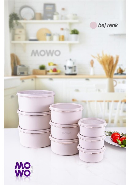 Bony 9'lu Mutfak ve Buzdolabı Kahvaltılık, Erzak Saklama Kabı Bej Renk fiyatları