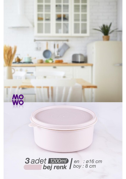 Bony 9'lu Mutfak ve Buzdolabı Kahvaltılık, Erzak Saklama Kabı Bej Renk modelleri