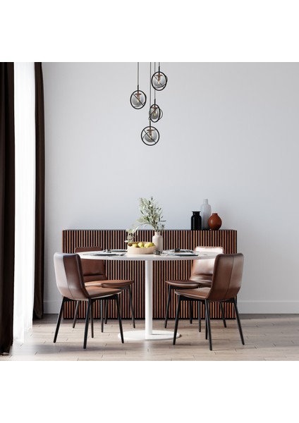 Avonnı AV-60291-4T-BSY Siyah Boyalı Modern Avize E14 Metal Cam 35CM modelleri