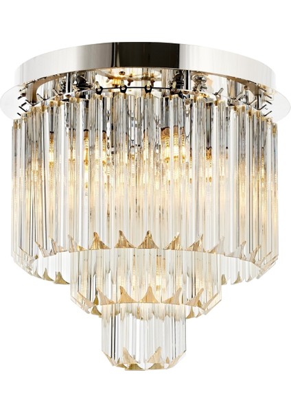 Avonnı AR-60298-K40 Krom Kaplama Klasik Avize E14 Metal Kristal 40CM