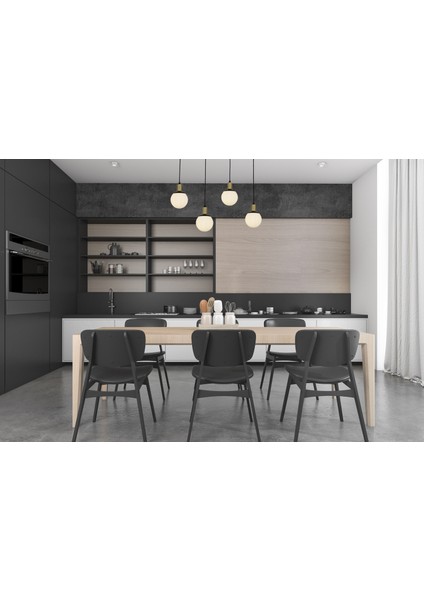 Avonnı AV-60273-4Y-BSY Siyah Boyalı Modern Avize E27 Metal Cam 80X15CM fiyatları