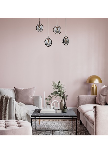 Avonnı AV-60291-4Y-BSY Siyah Boyalı Modern Avize E14 Metal Cam 80X22CM fiyatları