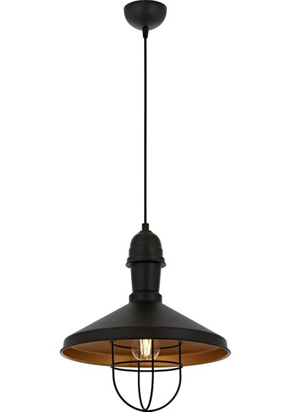 Avonnı AV-4106-M25-BSY Siyah Boyalı Modern Avize E27 Metal 33CM