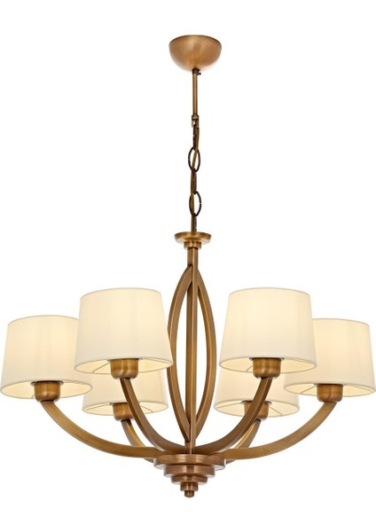 Avonnı AV-60362-6ES Eskltme Kaplama Modern Avize E27 Metal Cam 65CM