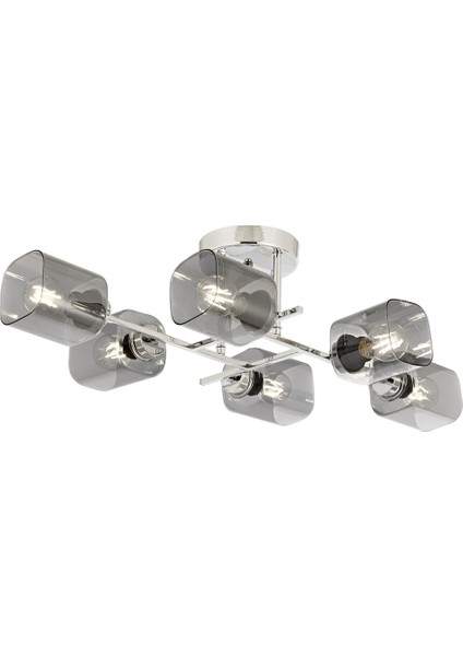 Avonnı AR-60271-6K Krom Kaplama Modern Avize E27 Metal Cam 80X40CM