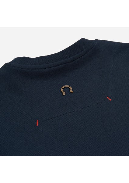 Sweatshirt %100 Organik Pamuk Bisiklet Yaka 3 Iplik Kalın Kumaş Basic Lacivert Kadın indirimleri