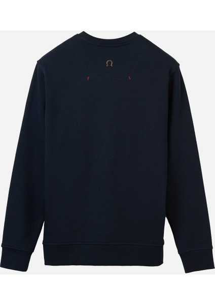 Sweatshirt %100 Organik Pamuk Bisiklet Yaka 3 Iplik Kalın Kumaş Basic Lacivert Kadın fiyatları