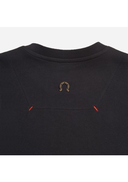 Sweatshirt %100 Organik Pamuk Bisiklet Yaka 3 Iplik Kalın Kumaş Basic Siyah Kadın fırsatları