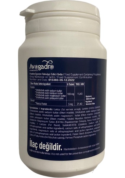 Zerre Doku Tuzu Schüssler Mineral Pentaphos 400 Tablet