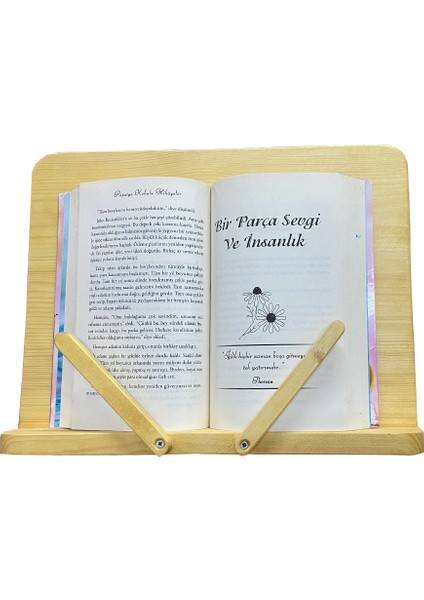 Ayarlanabilir 4 Kademeli Doğal Ahşap Kitap Okuma Standı - Tablet Tutucu