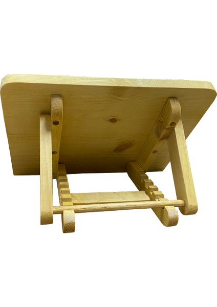 Ayarlanabilir 4 Kademeli Doğal Ahşap Kitap Okuma Standı - Tablet Tutucu indirimleri