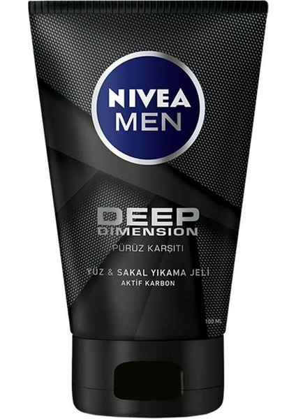 Men Deep Dimension Yüz Sakal Temizleme Jeli 100 ml