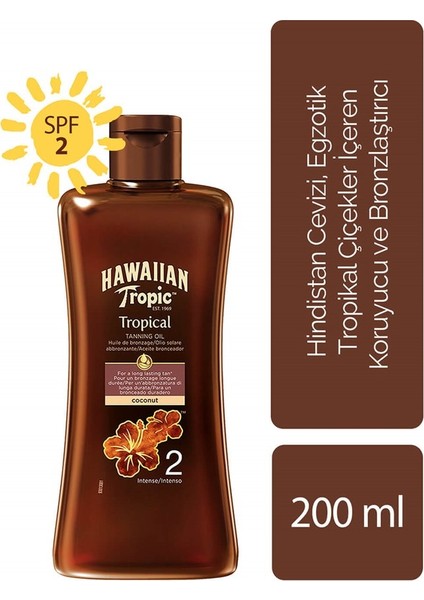 Tropic Bronzlaştırıcı Yağ Spf 2 200 ml