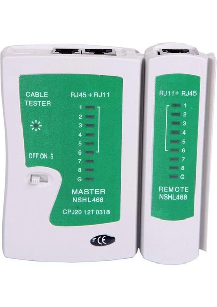Network Tester RJ45-RJ11 Adsl Internet Kablo Test Cihazı Cat5-6