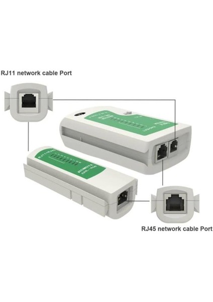 Network Tester RJ45-RJ11 Adsl Internet Kablo Test Cihazı Cat5-6
