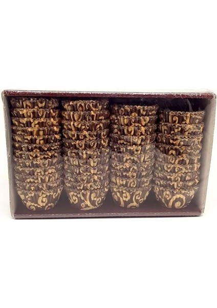1000 Adet Mini Boy Kahverengi Desenli Çikolata Kalıbı Brownie Kalıbı 30X20MM Mini Muffin Kalıbı Lokmalık